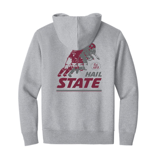 The Vintage Mississippi State Football | Light Heather Grey Hoodie
