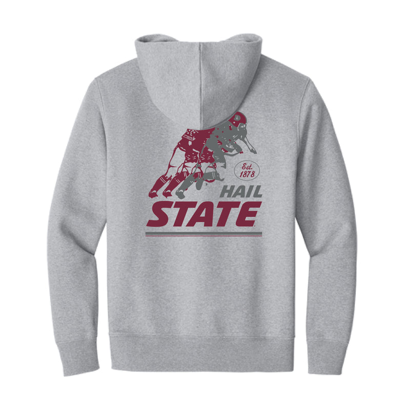 The Vintage Mississippi State Football | Light Heather Grey Hoodie