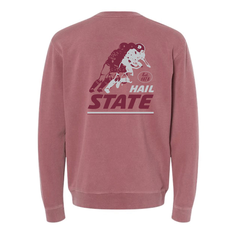 The Vintage Mississippi State Football | Pigment Maroon Sweatshirt