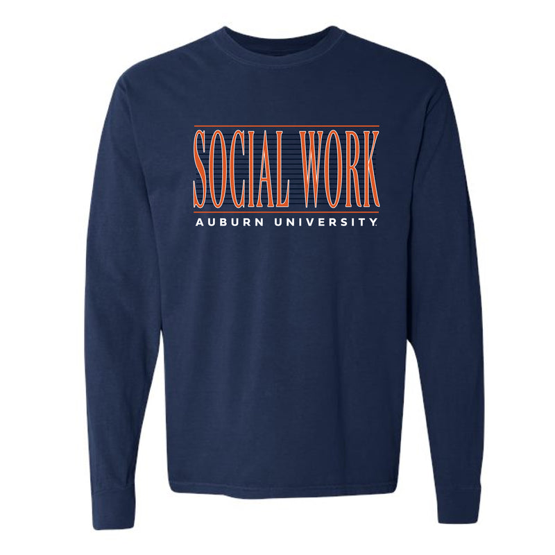 The Vintage Social Work  | True Navy Long Sleeve Tee