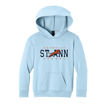The Vintage St. Ann | Youth Ice Blue Long Sleeve Hoodie