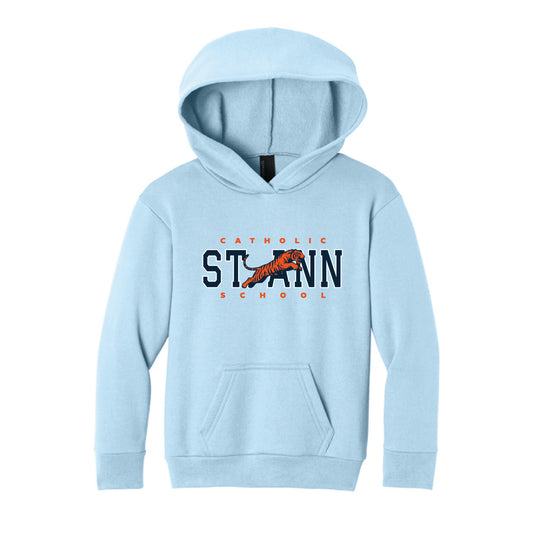 The Vintage St. Ann | Youth Ice Blue Long Sleeve Hoodie