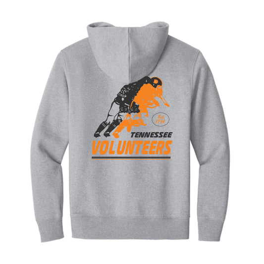 The Vintage Tennessee Football | Light Grey Heather Hoodie