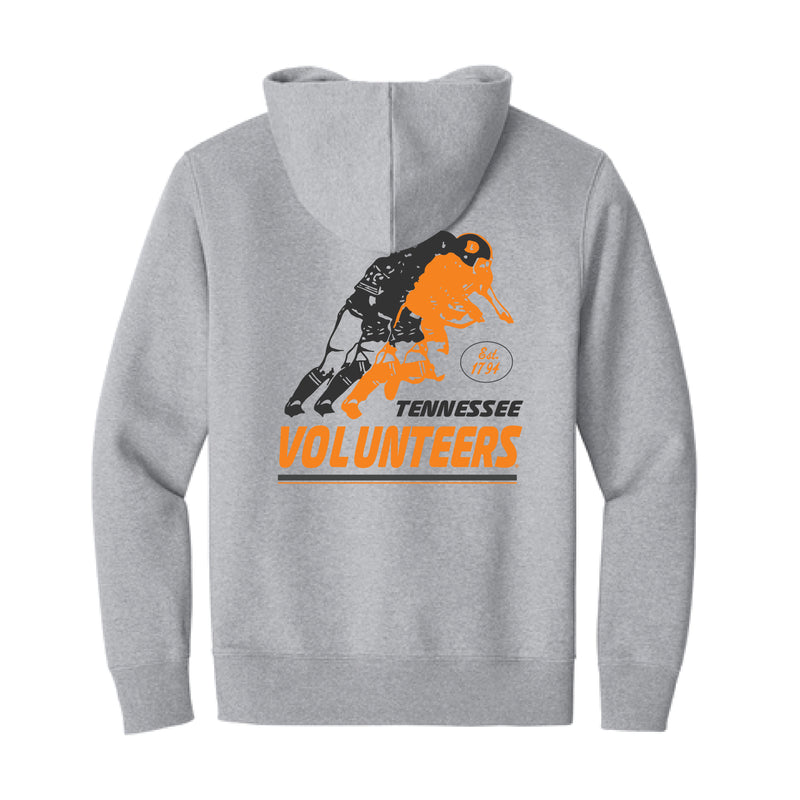 The Vintage Tennessee Football | Light Grey Heather Hoodie