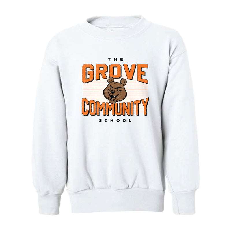 The Vintage The Grove | White Youth Crewneck Sweatshirt