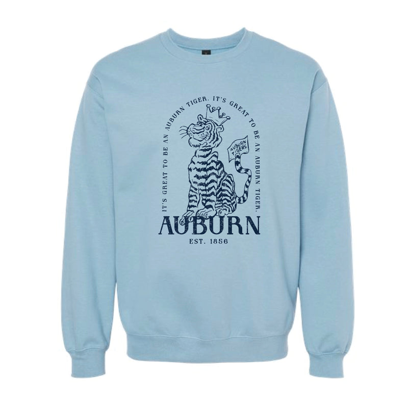 The Auburn Vintage Tiger | Stone Blue Sweatshirt