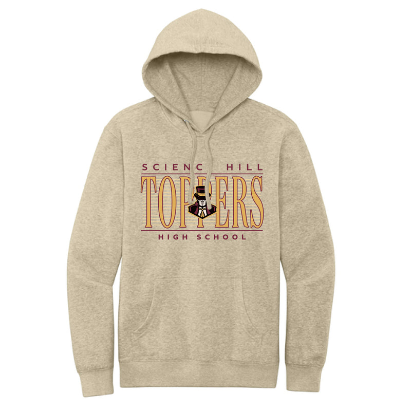 The Vintage Toppers Stripes | Adult Oatmeal Heather Fleece Hoodie