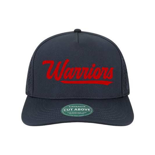 The Vintage Warriors Script | Embroidered Adult Navy Trucker Cap