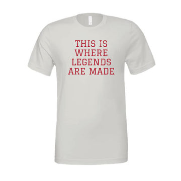 The Vintage Where Legends Are Made | Adult Silver Tee