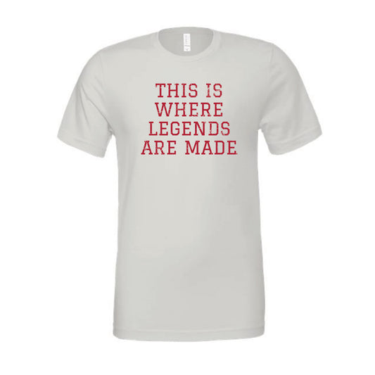 The Vintage Where Legends Are Made | Adult Silver Tee