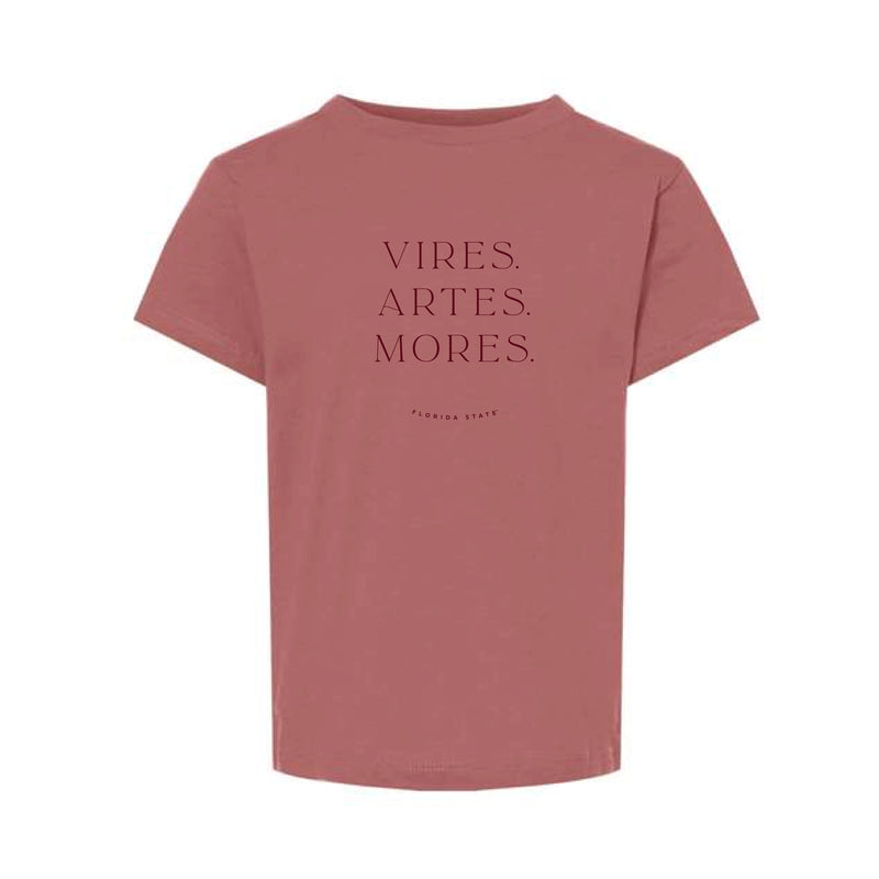 The Vires. Artes. Mores | Toddler Heather Mauve Tee