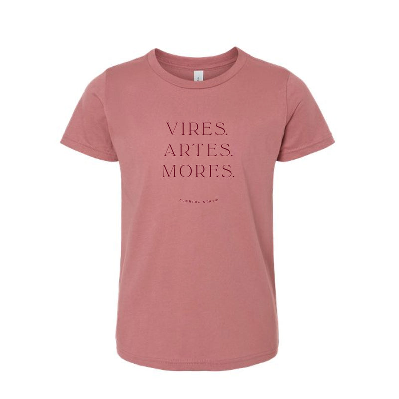 The Vires. Artes. Mores | Youth Mauve Tee