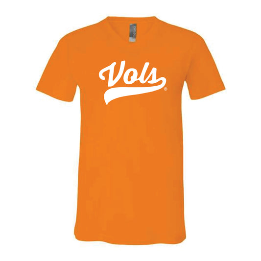 The Vols Script Logo | Orange V-Neck Tee