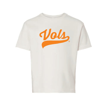 The Vols Script Logo | Youth Vintage White Tee
