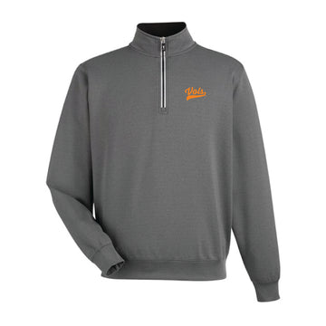 The Vols Script Logo | Embroidered Dark Shadow Grey 1/4 Zip