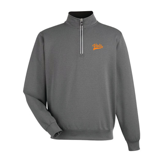 The Vols Script Logo | Embroidered Dark Shadow Grey 1/4 Zip