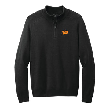 The Vols Script Logo | Embroidered Black 1/4 Zip