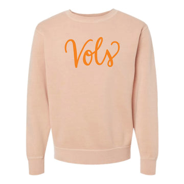 The Vols Script | Pigment Dusty Pink Sweatshirt
