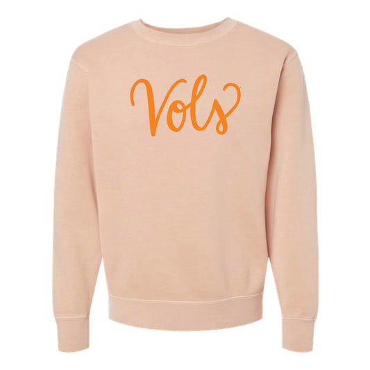 The Vols Script | Pigment Dusty Pink Sweatshirt