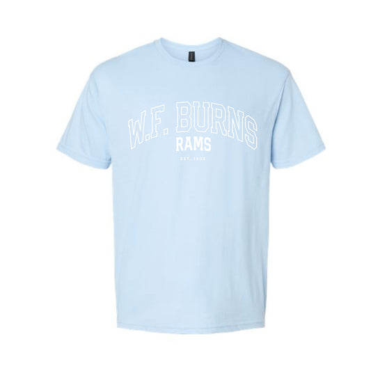 The W. F. Burns Outline Arch | Light Blue Mist Tee