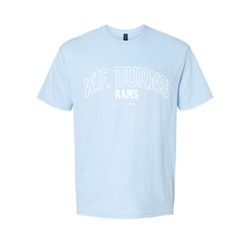 The W. F. Burns Outline Arch | Light Blue Mist Tee