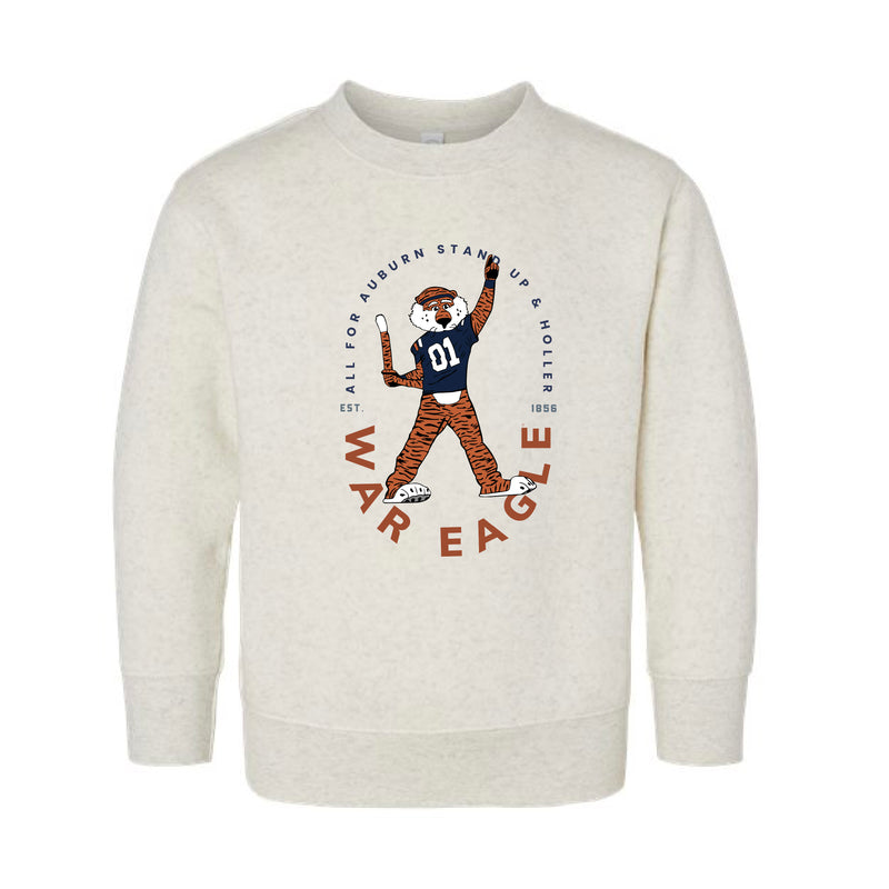 The War Eagle Aubie | Toddler Natural Heather Sweatshirt