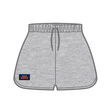 The Kristen Airy Shorts War Eagle Woven Label | Youth Heather Grey
