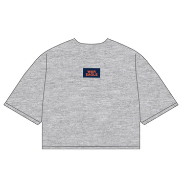 The Kristen Airy Tee War Eagle Woven Label | Youth Heather Grey
