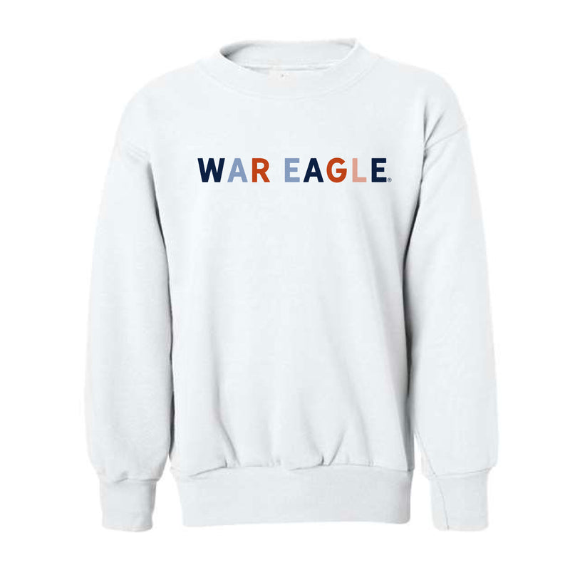 The War Eagle Multi | Youth White Sweatshirt