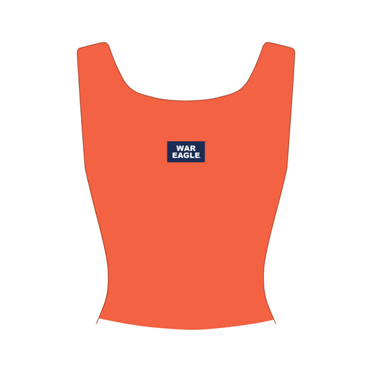 The Alli Airy Tank War Eagle Woven Label | Youth Orange