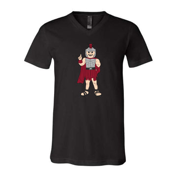 The Watercolor Full Body T-Roy | Black Vneck Tee