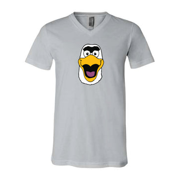 The Watercolor Gus Head | Silver V-Neck Tee