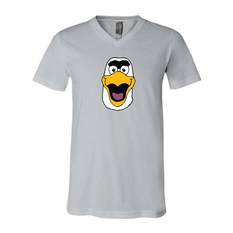 The Watercolor Gus Head | Silver V-Neck Tee