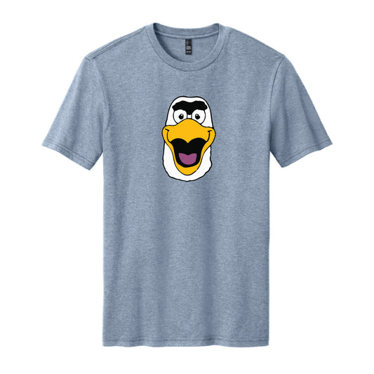 The Watercolor Gus Head | Flint Blue Heather Tee