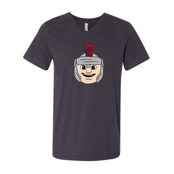 The Watercolor T-Roy Head  | Dark Grey Vneck Tee