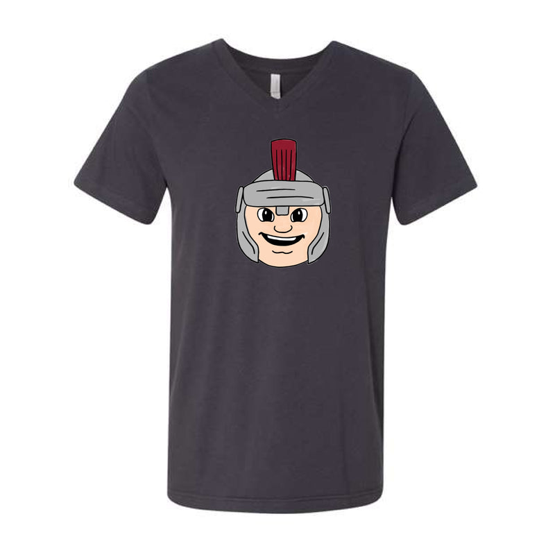 The Watercolor T-Roy Head  | Dark Grey Vneck Tee