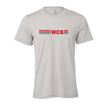 The WCS Stripes | Adult Athletic Grey Tee