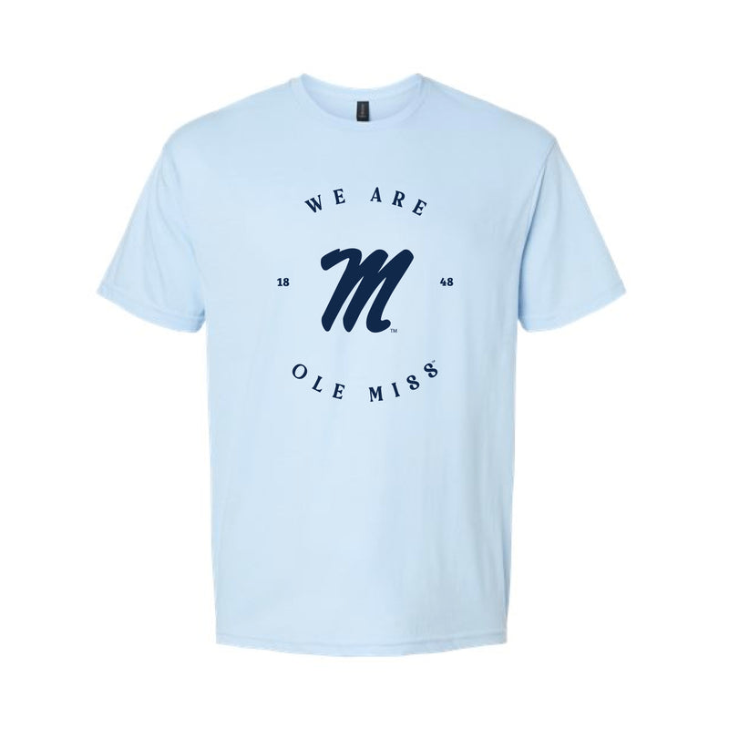 The We Are Ole Miss M Circle | Light Blue Mist Tee