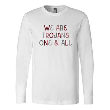 The We are Trojans Multi | White Long Sleeve