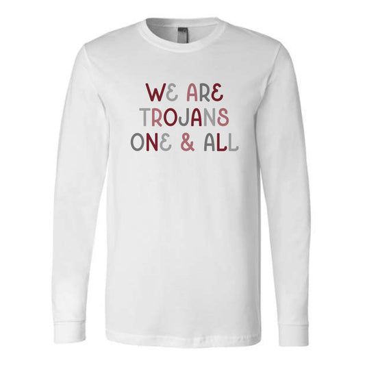 The We are Trojans Multi | White Long Sleeve