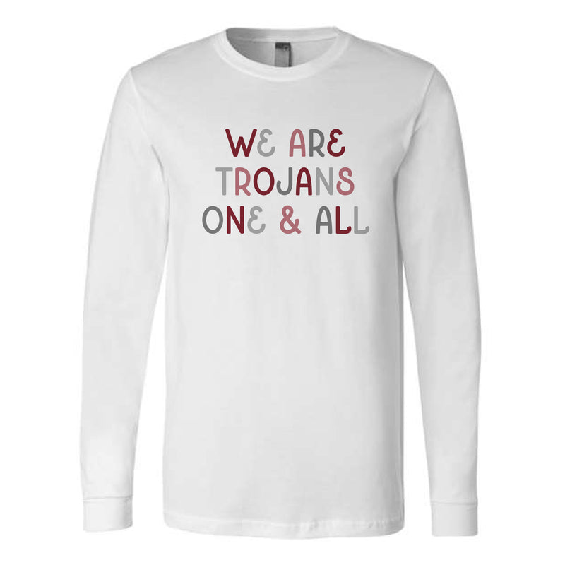 The We are Trojans Multi | White Long Sleeve