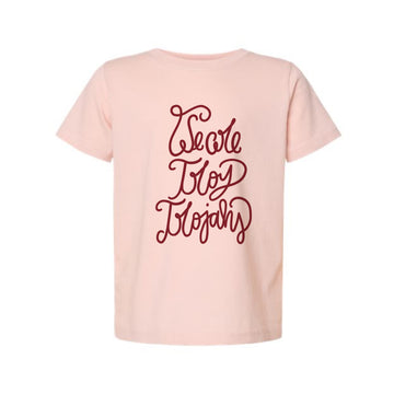 The We are Troy Trojans Script | Toddler Blush Tee