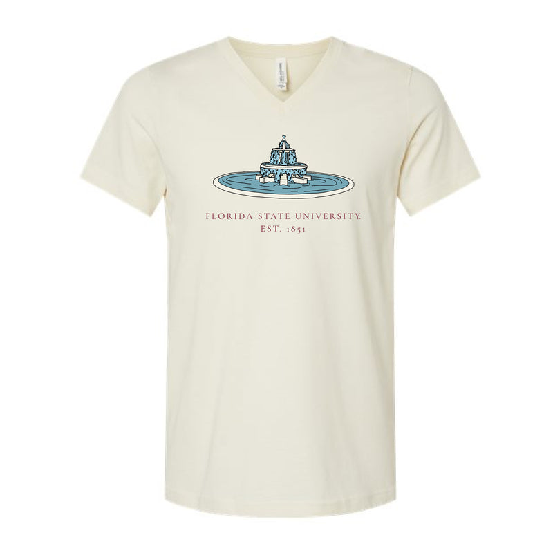 The Wescott Fountain | Natural V-Neck Tee