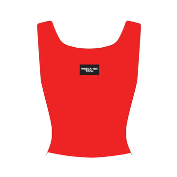The Alli Airy Tank Wreck 'Em Tech Woven Label | Bright Red