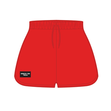 The Kristen Airy Lounge Shorts Wreck 'Em Tech Woven Label | Bright Red