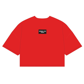The Kristen Airy Tee Wreck 'Em Tech Woven Label | Bright Red
