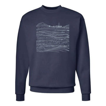 The Walk on Water | Adult Navy Crewneck Sweatshirt