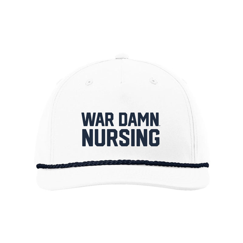 The War Damn Nursing 3D Puff | White Richardson Rope Cap