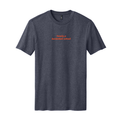 The War Eagle Basketball | Adult Heathered Navy Tee