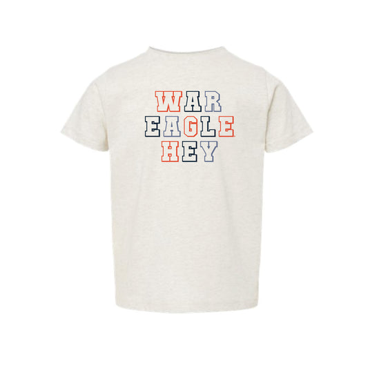 The War Eagle Hey Block | Toddler Natural Heather Tee